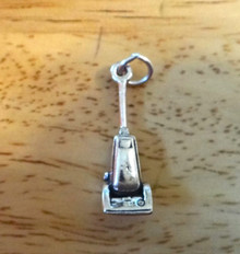 3D 7x21mm Vacuum Cleaner Sterling Silver Charm