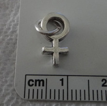 7x13mm Small Symbol or Sign of the Female Sterling Silver Charm