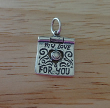 Movable says My Love for You Sterling Silver Charm