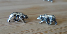 10x6mm Grizzly or Black Bear Sterling Silver Stud Earrings