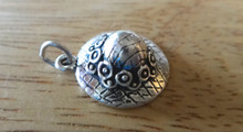 Cute 3D 4 grams Garden Straw Hat w/ Flowers all around Sterling Silver Charm