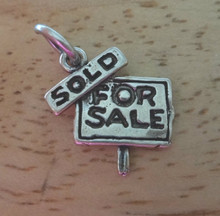 says For Sale and Sold Sterling Silver Charm