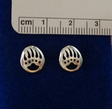 10mm Tiny Bear Claw Sterling Silver Stud Earrings