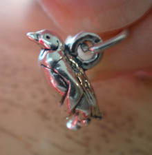 3D 6x15mm Sterling silver Penguin Sterling Silver Charm