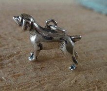 3.5g German shorthair Pointer or Brittany Spaniel Dog Sterling Silver Charm