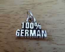 13x10mm Says 100% German Germany Sterling Silver Charm