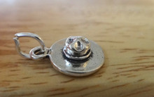 3D 11x15mm Forest Ranger Mountie Hat Sterling Silver Charm