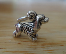 10x9mm TINY Cocker Spaniel Dog Sterling Silver Charm