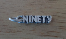 5x19mm Number Ninety 90 Sterling Silver Charm