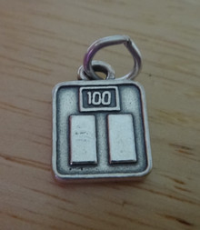 Weight Bathroom Scale says 100 Sterling Silver Charm
