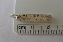 5x21mm says My Child is an Honor Student Bookmark Sterling Silver Charm