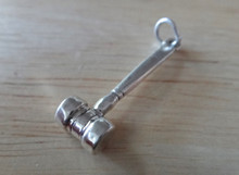 looks like Croquet Mallet or Judge's Gavel Sterling Silver Charm