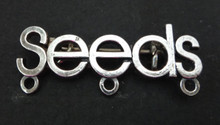 3 Holes for Charms says Seeds Sterling Silver Charm Pin