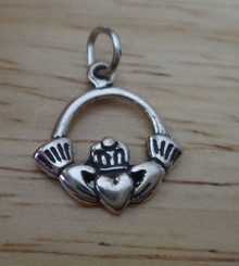 15x15mm Claddagh Irish Love Hearts in Hand Symbol Sterling Silver Charm