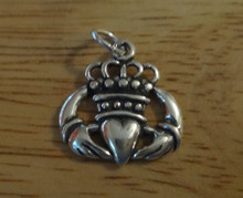 16x16mm Claddagh Irish Love Symbol Sterling Silver Charm