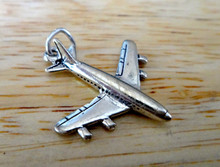 22x25mm 727 Jet Airline Airplane Travel Sterling Silver Charm