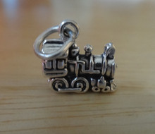 11x12mm Small 3D Sterling Silver Locomotive Train Engine Charm