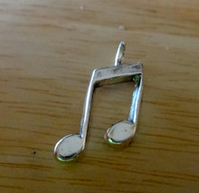 25x15mm Double Music Note Sterling Silver Charm with bale