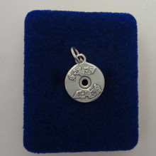 Music Notes & Scale on CD LP 45 Sterling Silver Charm