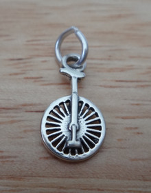 9x17mm Unicycle Bicycle Bike Sterling Silver Charm