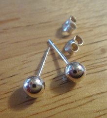 5 mm Round Ball Stud Posts Sterling Silver Earrings