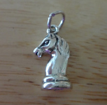 Knight Chess Game Piece Sterling Silver Charm
