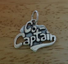 says Co-Captain Sterling Silver Charm