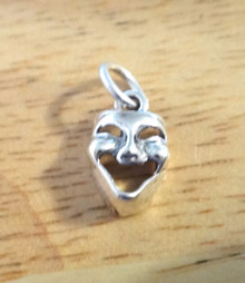 8x10mm Theater Thespian Comedy Sterling Silver Charm