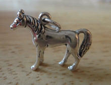 3D 18x23mm solid 4g Arabian Horse Sterling Silver Charm