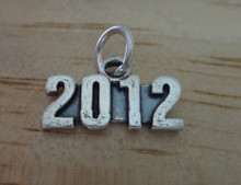 17x10mm  2012 Graduation Sterling Silver Charm