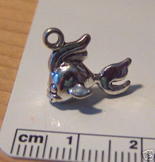 Cute Goldfish Sterling Silver Charm