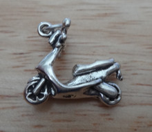 3D 18x20mm Motorized Scooter Sterling Silver Charm