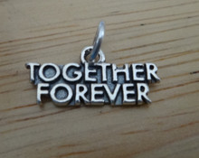 20x10mm says Together Forever on the Sterling Silver Charm!