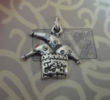 16x17mm Theater Court Jester Hat Comedy Sterling Silver Charm