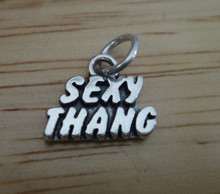13x12mm says Sexy Thang (Sexy Thing) Sterling Silver Charm