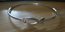 7.5 inch Christian Fish 7 gram Wire Sterling Silver Bracelet