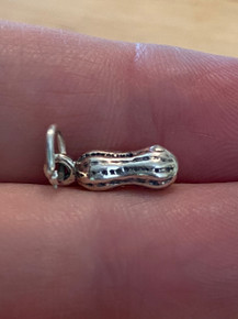 3D 13x5 Tiny Peanut Sterling Silver Charm