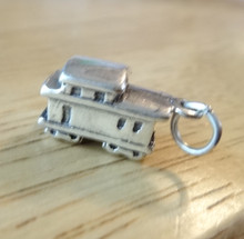 3D 9x17mm 3D 3.4g Train Caboose Sterling Silver Charm