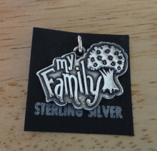 23x16mm says My Family Tree Geneoloy Sterling Silver Charm