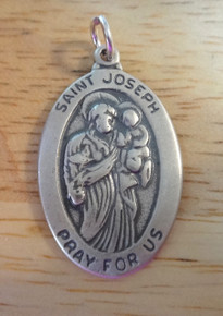16x26mm St. Joseph Medal Sterling Silver Charm