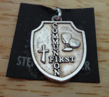 16x21mm Eucharist 1st First Communion Sterling Silver Charm