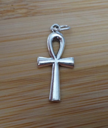 Small 20x8mm Ankh Sterling Silver Sterling Silver Charm! Egyptian Symbol