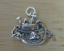 20x17mm Noah's Ark Sterling Silver Charm