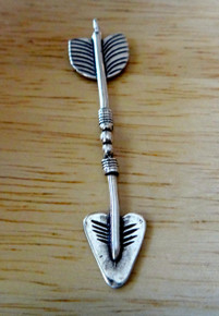 x-Large Indian Arrow Archery Sterling Silver Charm