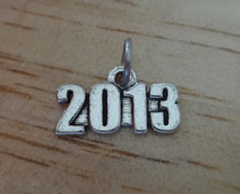 17x9mm 1 or set of 6 PEWTER Silver Birth Anniversary Graduation 2013 Year Charm