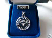 University of Texas Longhorn Engraved Sterling Silver  Charm