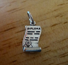 10x18mm Graduation Diploma Sterling Silver Charm