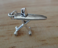 Clothes Iron and Ironing Board Sterling Silver Charm