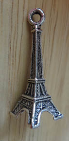 3D 12x31mm Large PEWTER Eiffel Tower Paris France Travel Charm
