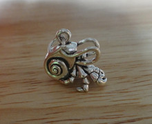 3D 17x15mm Hermit Crab Sterling Silver Charm